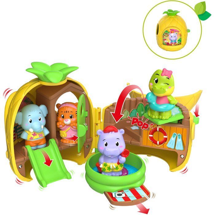Jouet Klorofil - SOPHIE LA GIRAFE - Anana’Splash Pocket - Piscine pop-up - Toboggan - Accessoires