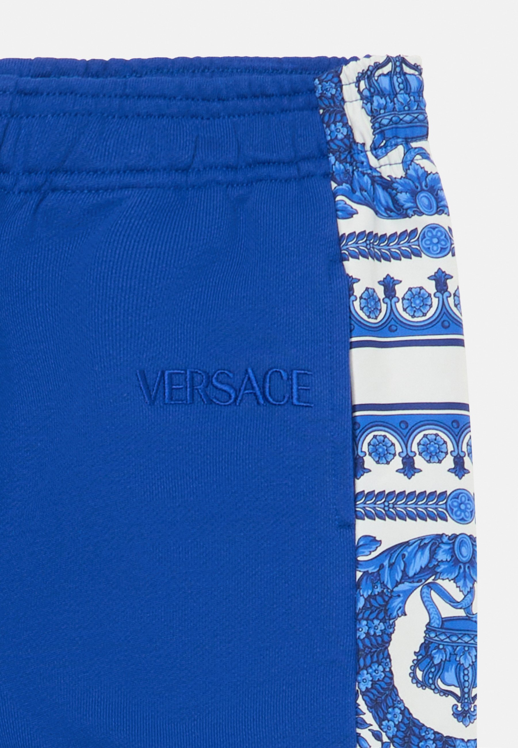 Versace BAROCCO FOULARD LOGO KIDS UNISSEX - Calça de treino - azul royal/marfim