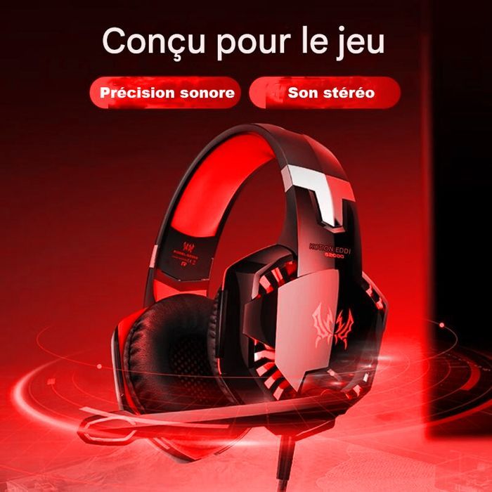 Auriculares compatibles con PS5 - Sonido estéreo - Drivers de neodimio de 40 mm - Micrófono abatible, para PS5, PS4, Xbox, Nintendo, PC