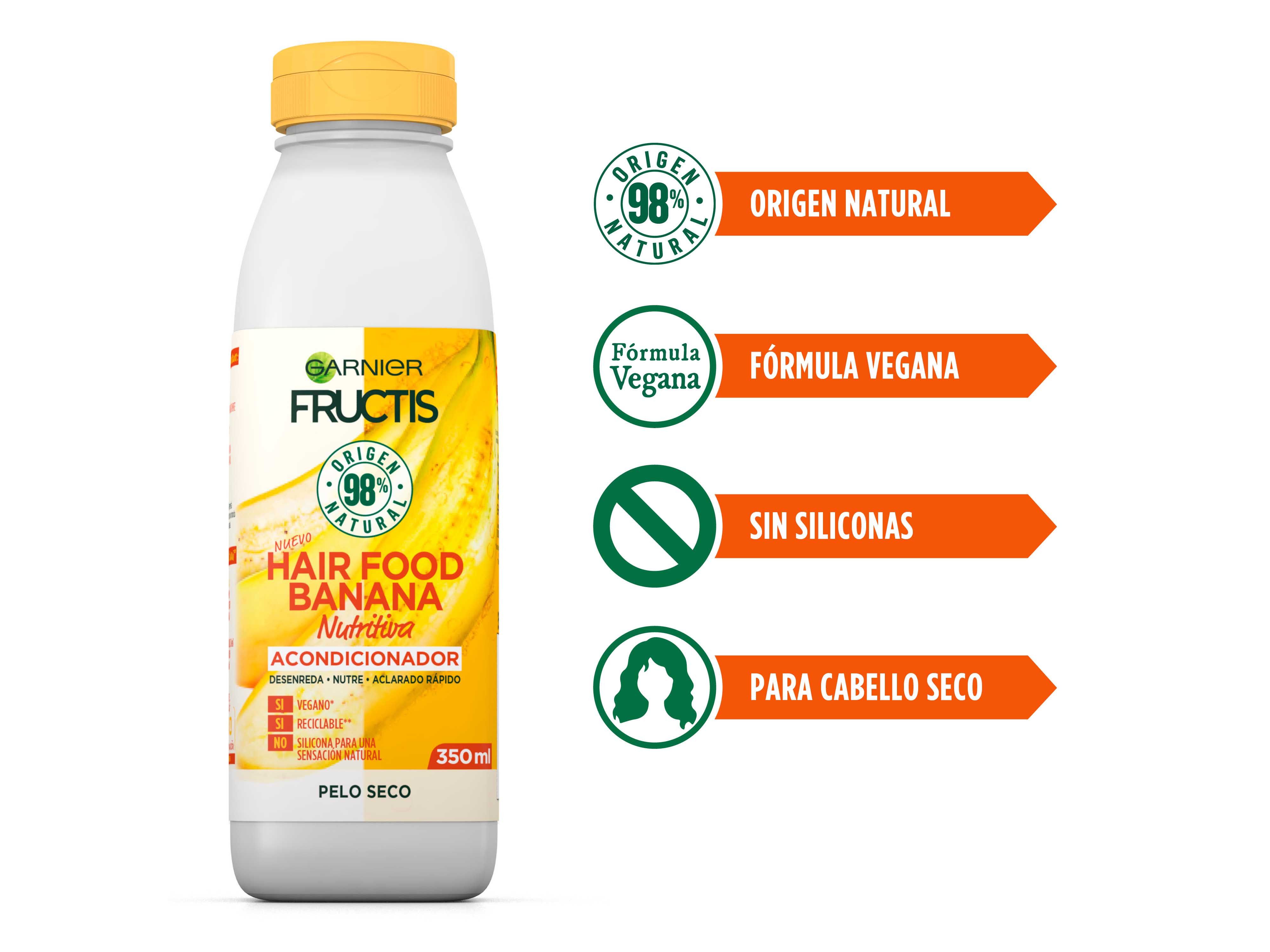 „Fructis Hair Food Banana Ultra Nourishing“ kondicionierius Kondicionieriai be silikono