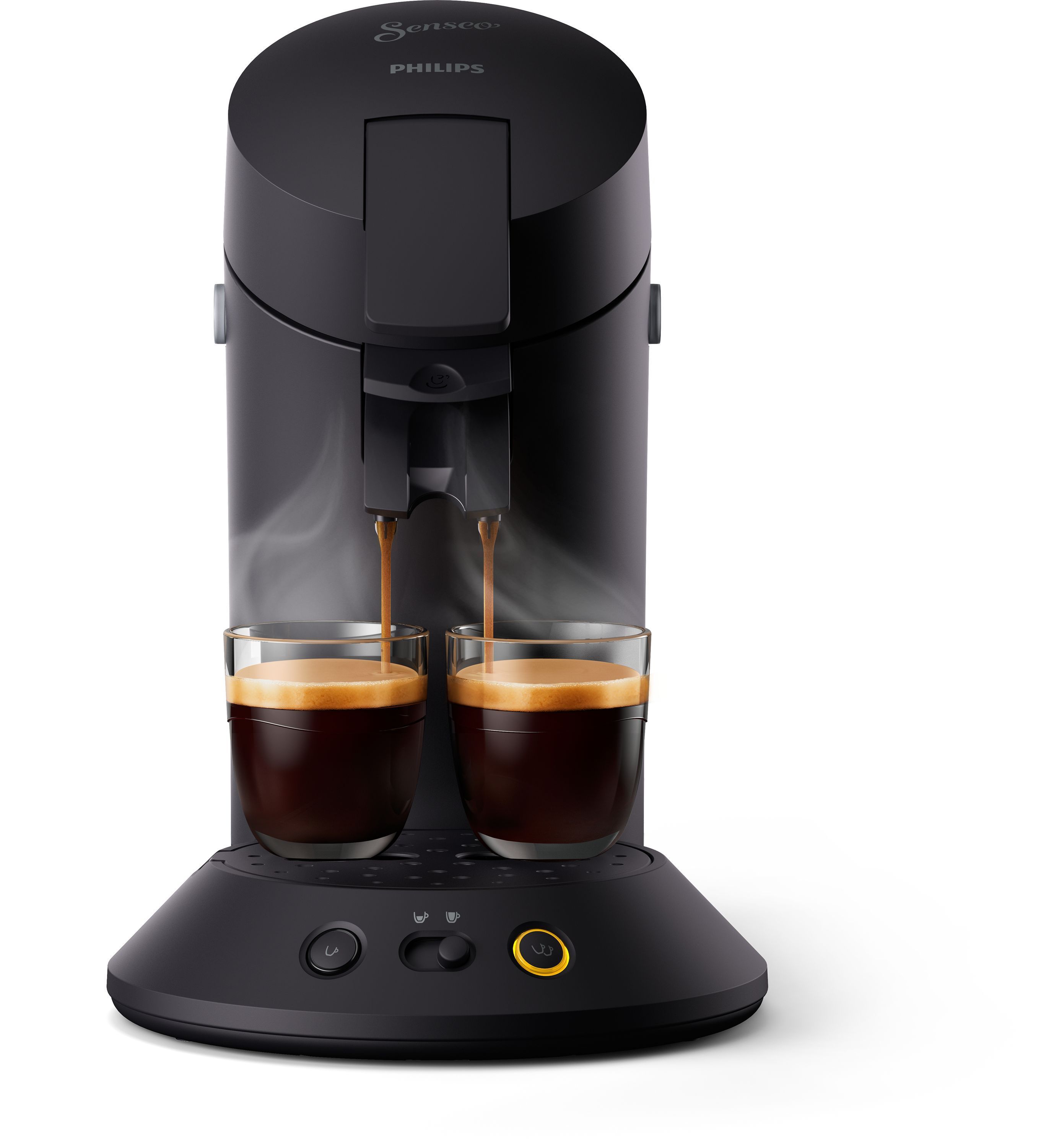 Cafetera de cápsulas - PHILIPS - SENSEO - CSA210/61 - Original Plus - Negro intenso
