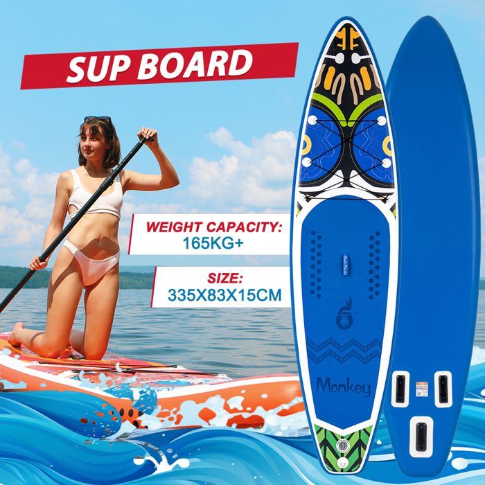 Tavola da surf gonfiabile FunWater per Stand-Up Paddleboarding, accessorio 335x84x15 cm - SUPFR01D Rosso
