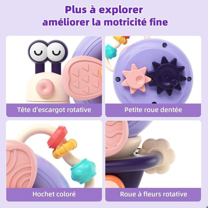 Jouet Ventouse Chaise Haute - Jouet bebe 6 mois - Jeux Eeveil Bebe 6-12 mois - cadeau bebe 6 mois, Jouet Montessori Bebe 6-12 mois