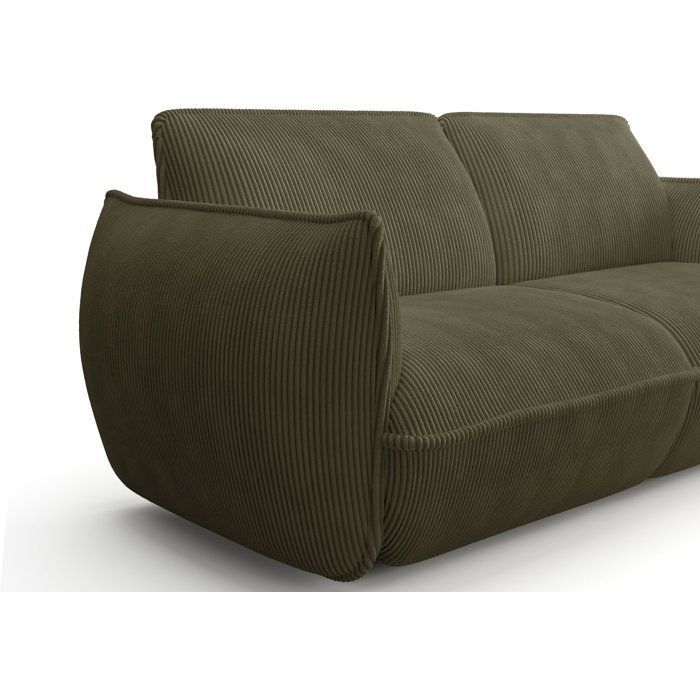 Vaste bank - 3-zits - SOFFIO - Groene stof - 220 x 98 x 83 cm