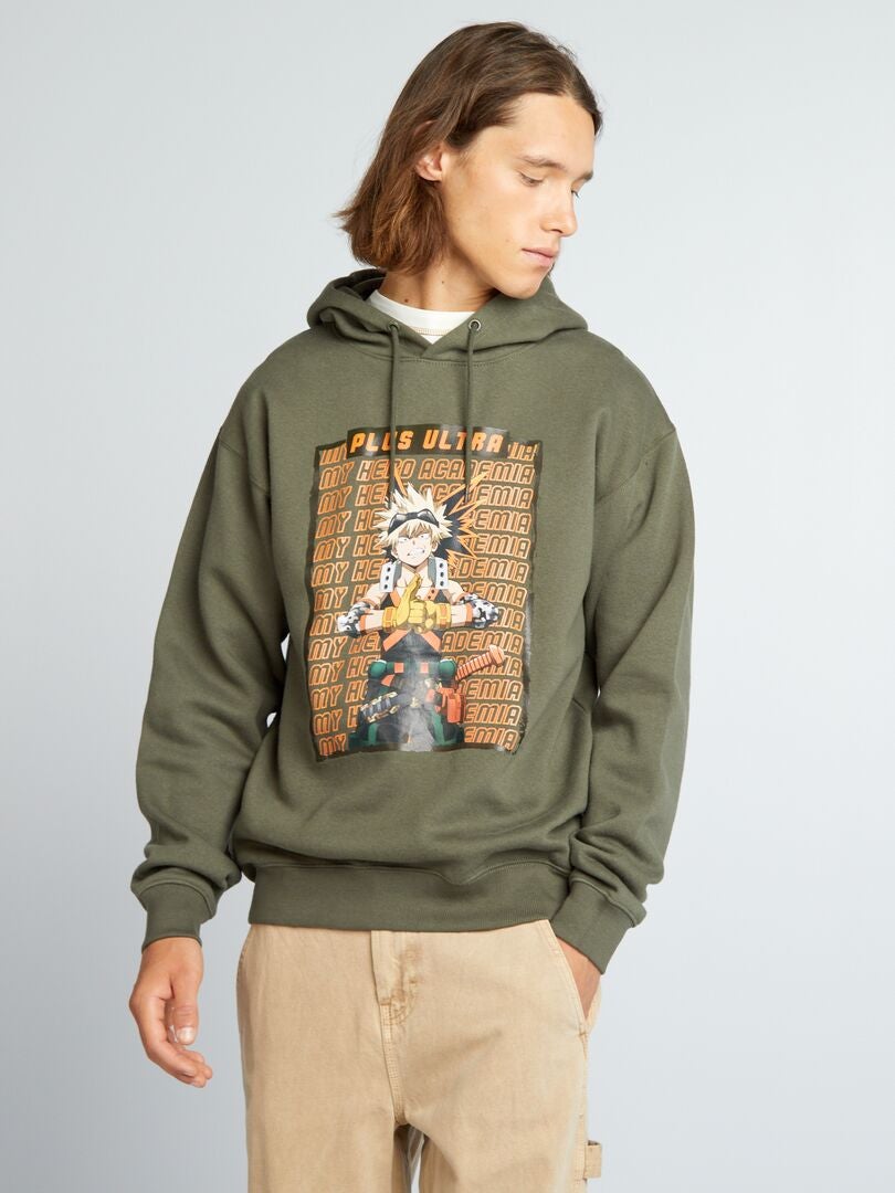 Bluza z kapturem My Hero Academia – khaki