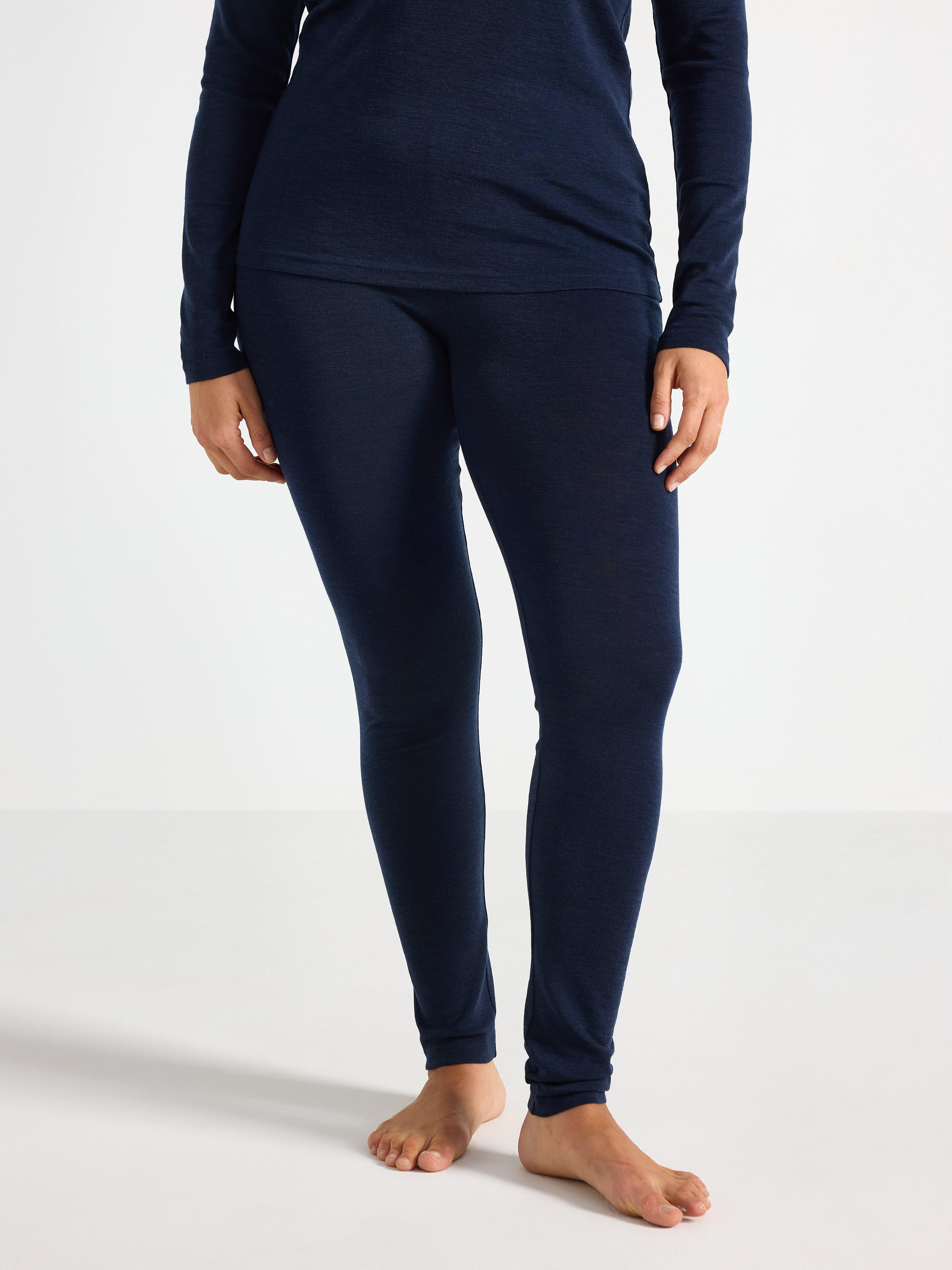 Leggings en laine mérinos bleues