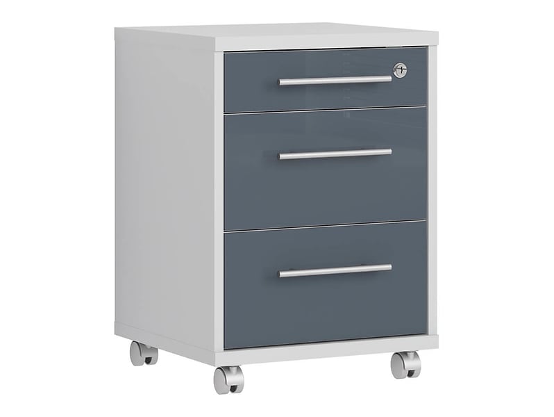 Kontenerek Office Lux  40 cm z jasny szary/grafit