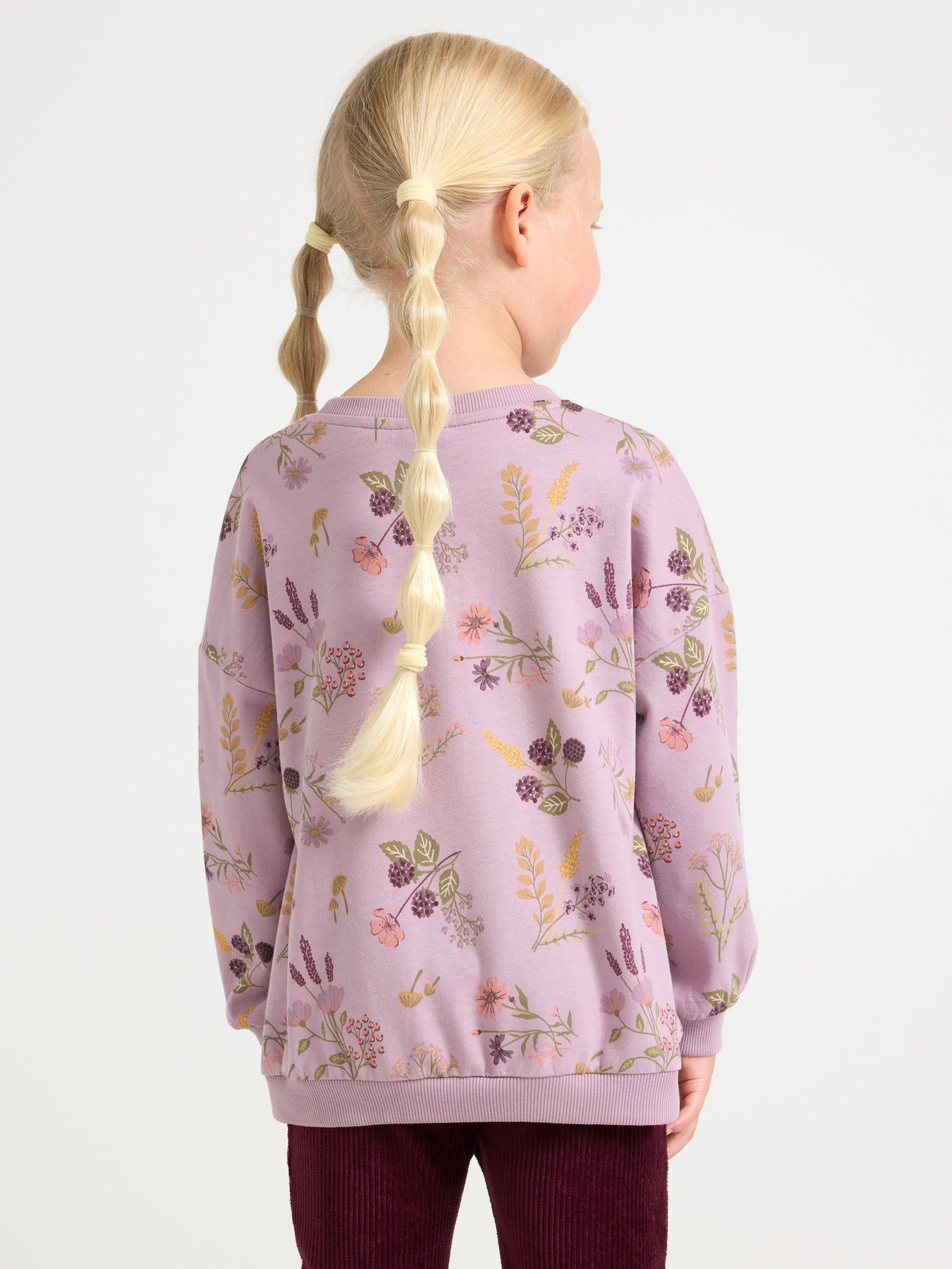 Sweatshirt med borstad insida Light Dusty Lilac