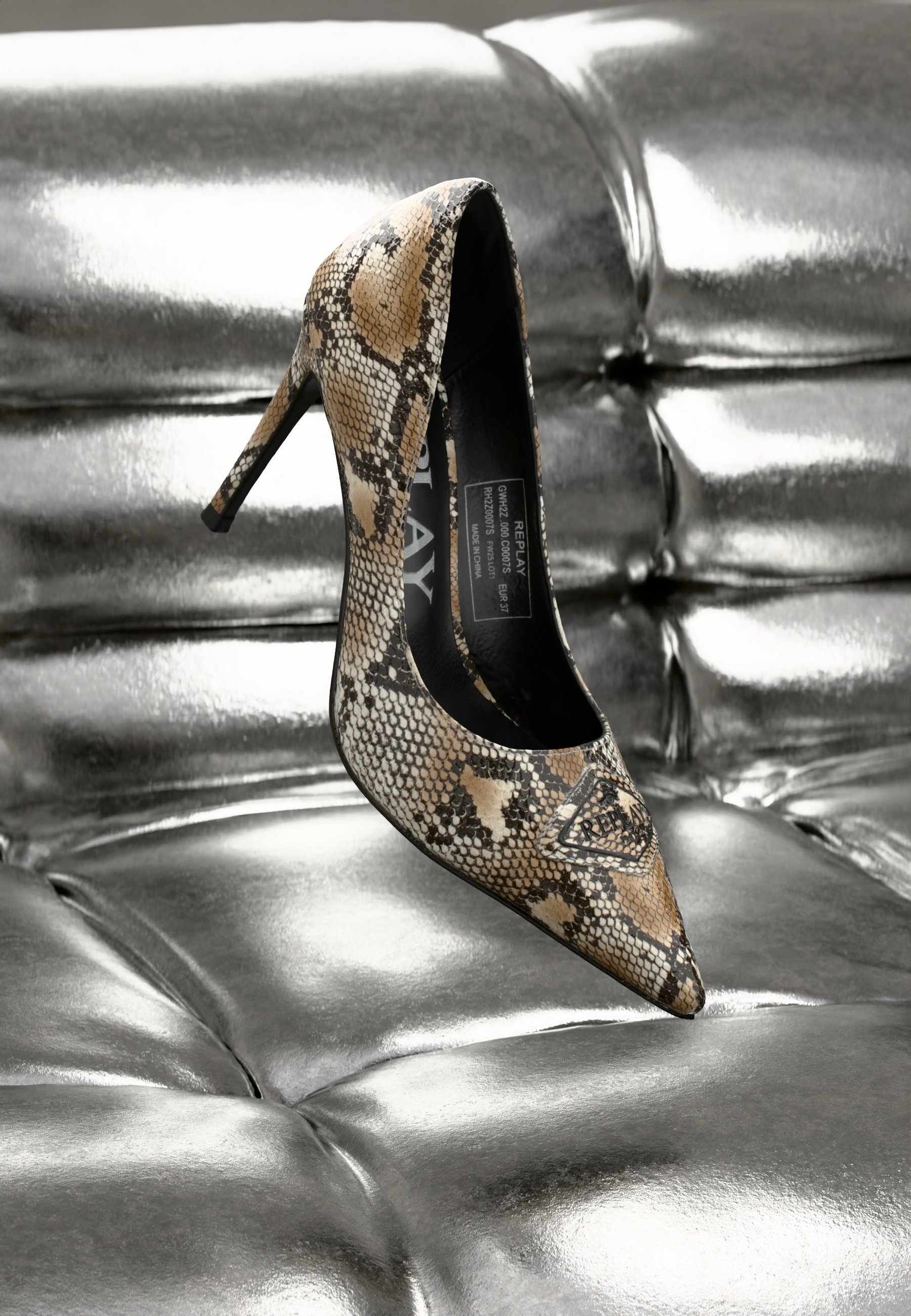 Replay MARTINE SNAKE - Vysoké podpätky - béžová