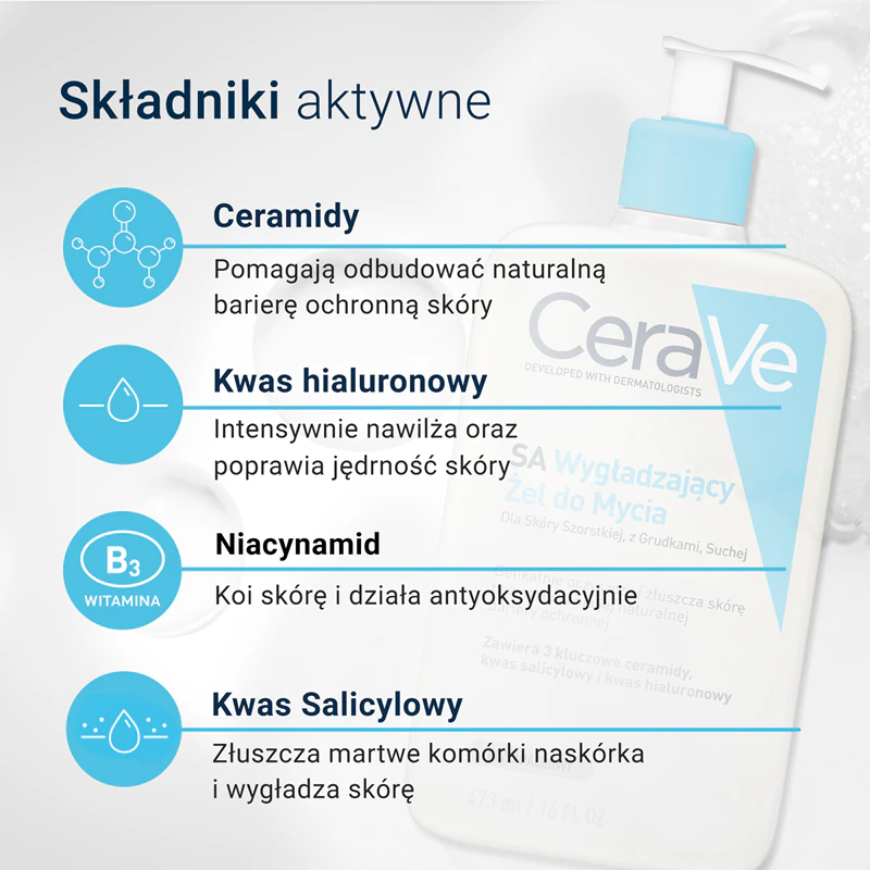 CeraVe Cleansers SA Smoothing Cleanser Reinigungs- und Pflegegel für trockene Haut