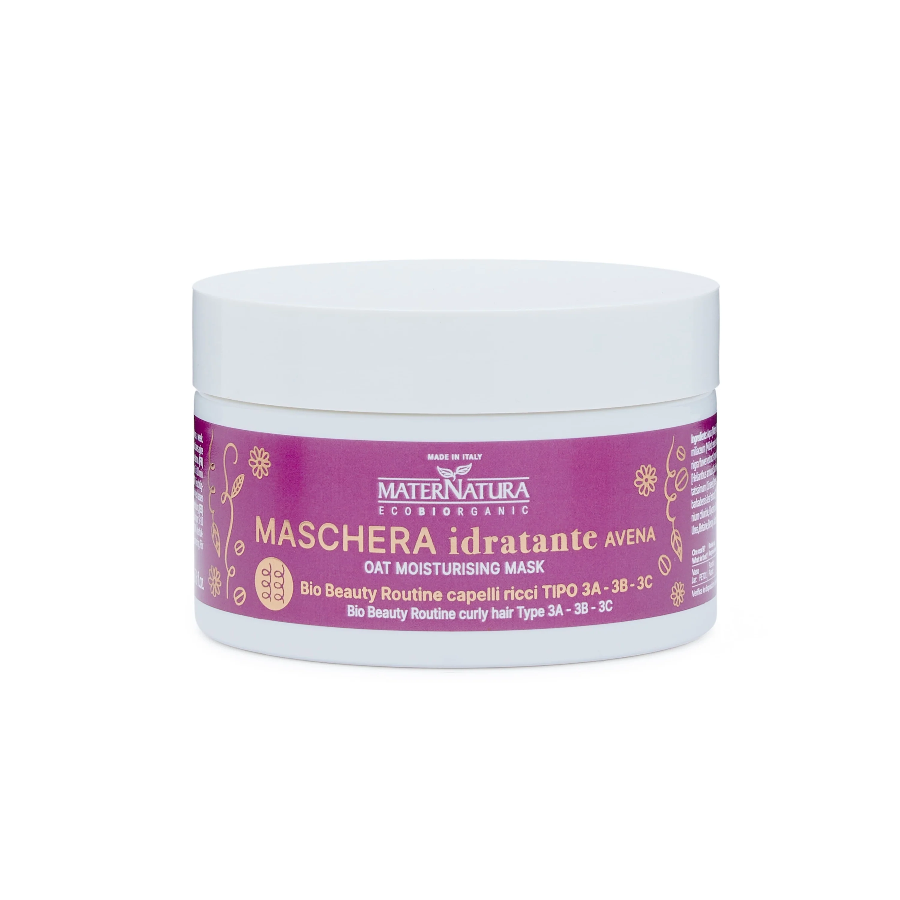Balsamo Maschere e Olii Maschera Idratante Capelli Ricci  Avena - Maschera Idratante Capelli, Maschera Ricci Definiti Capelli