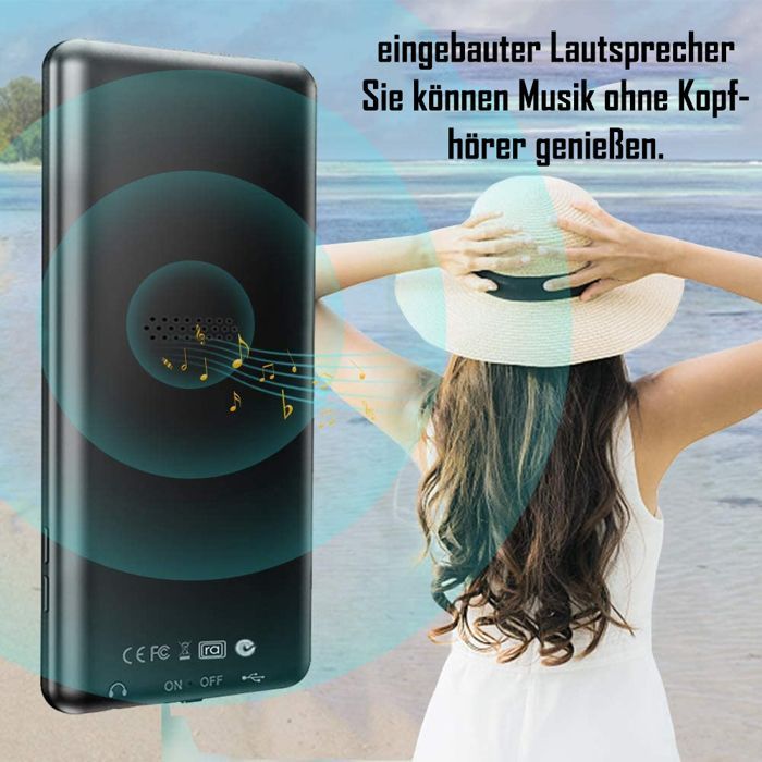 8-GB-MP3-Player, Sport-MP4-Player, 100 Stunden Standby-Zeit, verlustfreier Musikplayer, UKW-Radio, Aufnahmefunktion