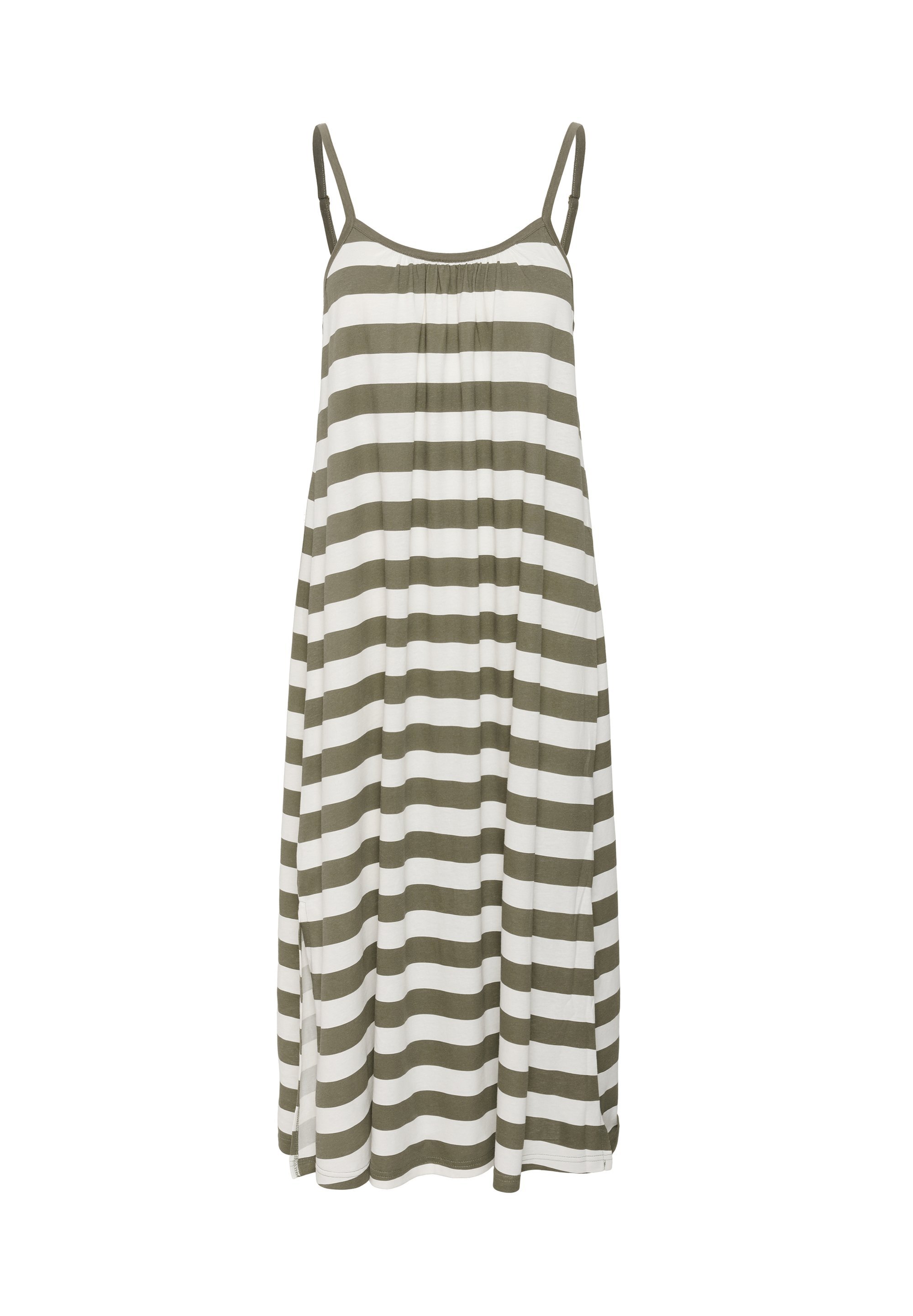 Vestido Culture CUBenzo Deia Strap - Jersey - verde escuro com listras brancas