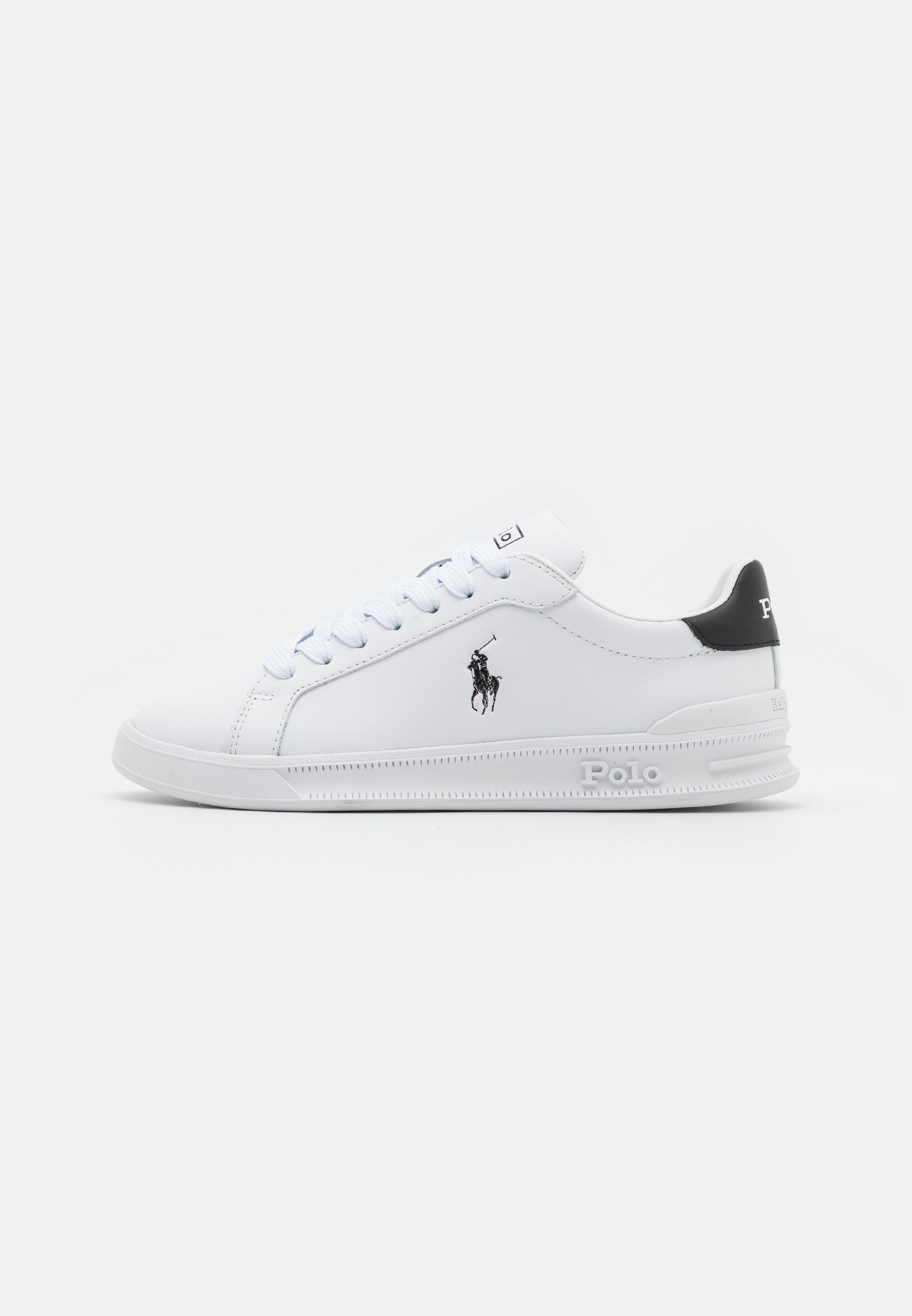 Polo Ralph Lauren HERITAGE COURT II leren sneakers unisex - Sneakers - wit/zwart