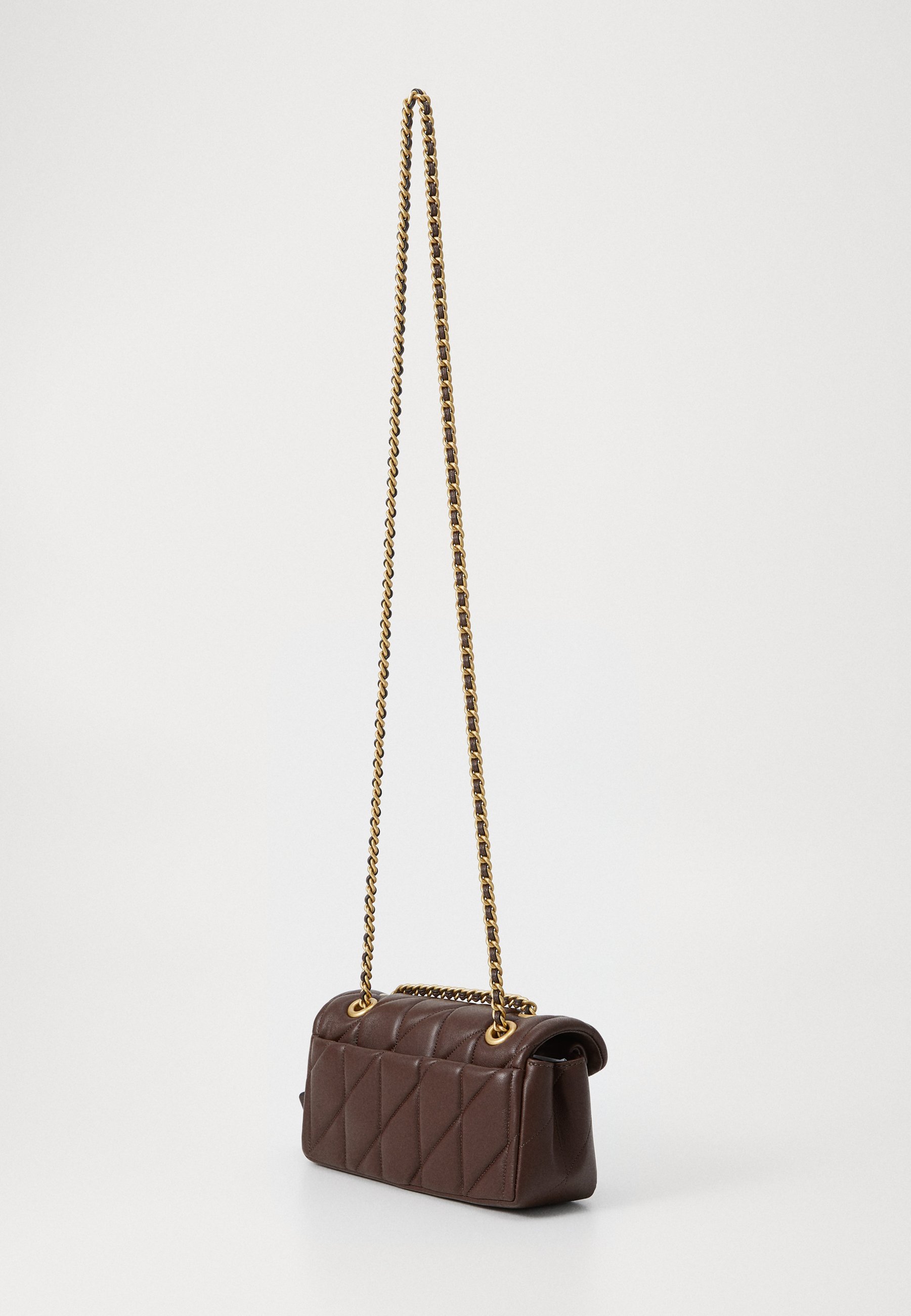TORBA NA RAMIĘ COACH TABBY 20 Z PIKOWANIEM PODUSZKOWYM - Torebka typu cross body - brązowa