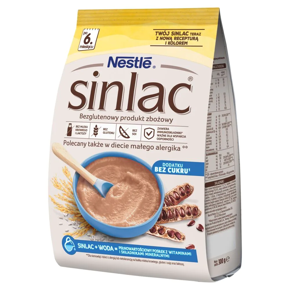 Nestle Sinlac Bezglutenowy Produkt Zbożowy Bez Cukru