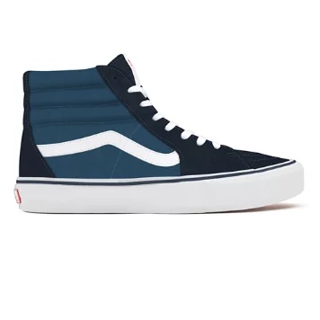 Navy Sk8-Hi personalizzate a calzata ampia