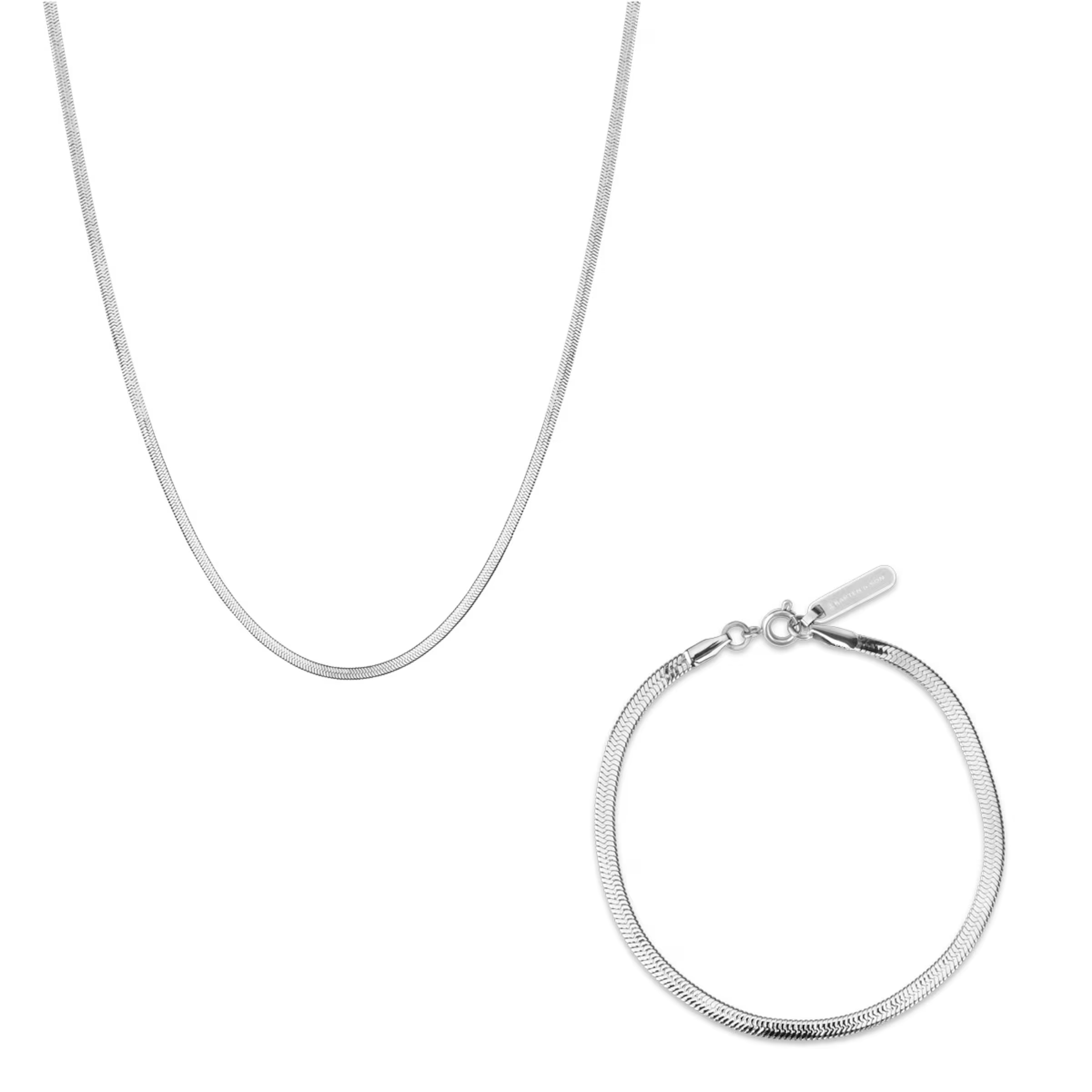 Ensemble de bijoux serpent en argent