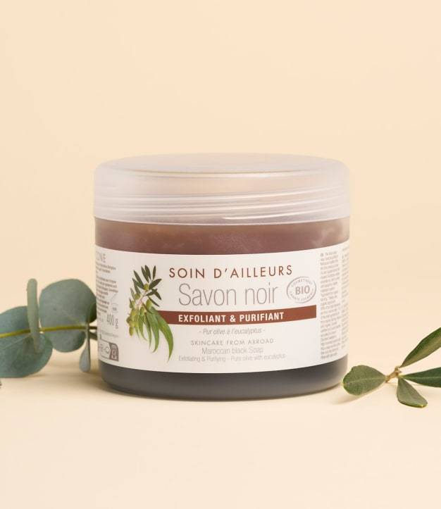 Biologische zwarte eucalyptuszeep