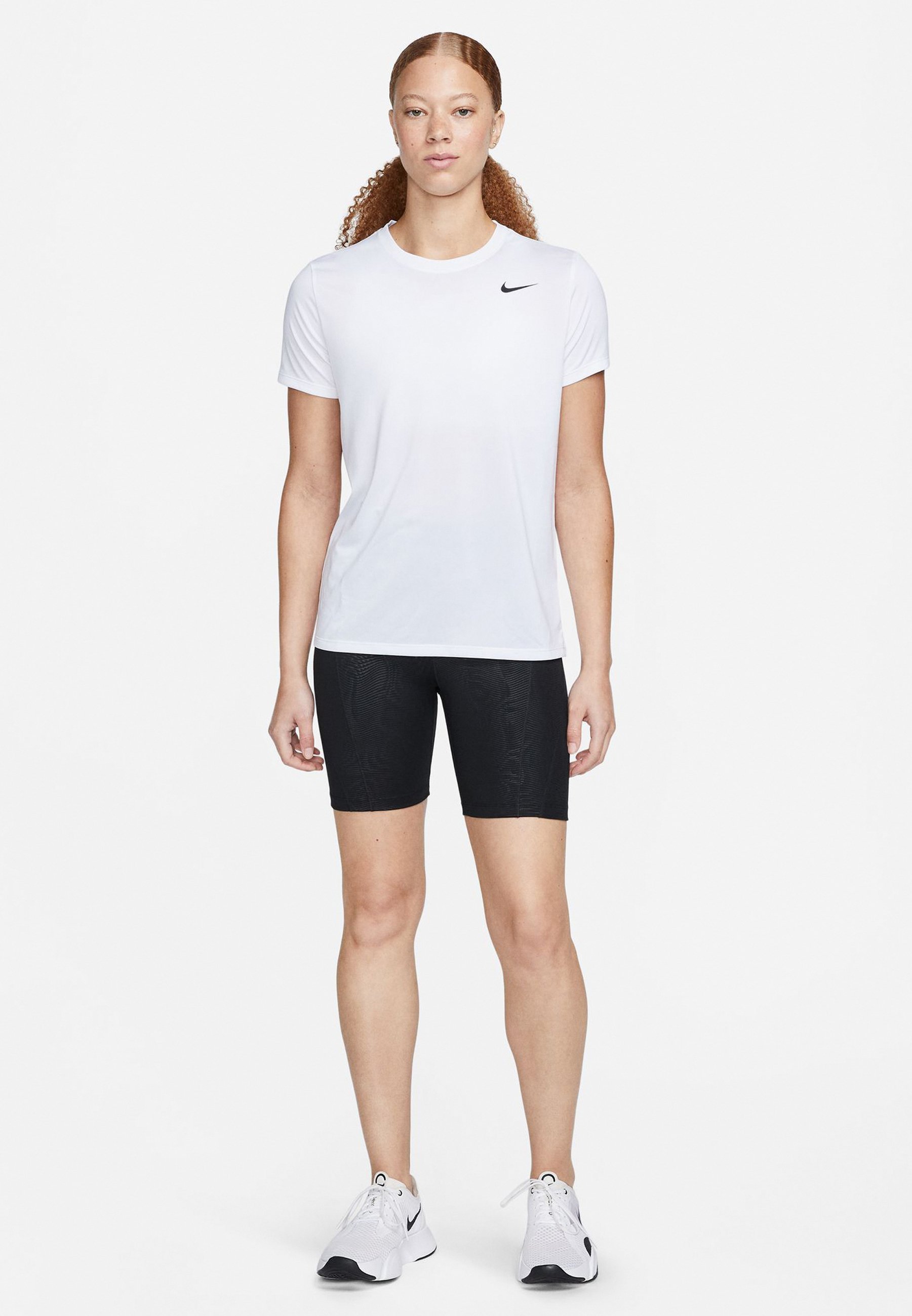 Nike Performance TEE - Sportovní tričko - bílá/černá