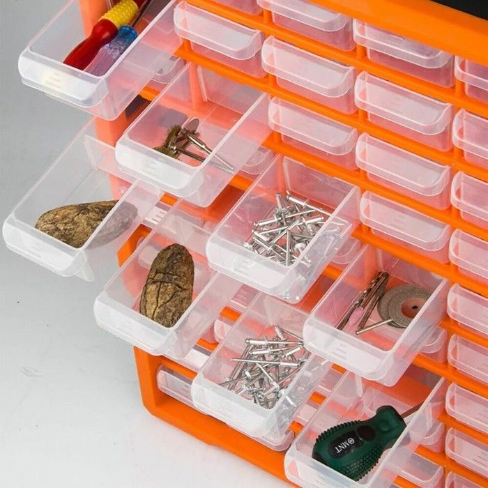 Organizador multicajonera con 60 cajones, costurero, caja de herramientas, armario de almacenamiento, unidad organizadora, 38x16x47 cm