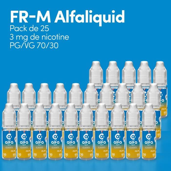 E-liquid FR-M Alfaliquid 3MG NICOTINE - PG/VG 70/30 - 10ML PACK 25