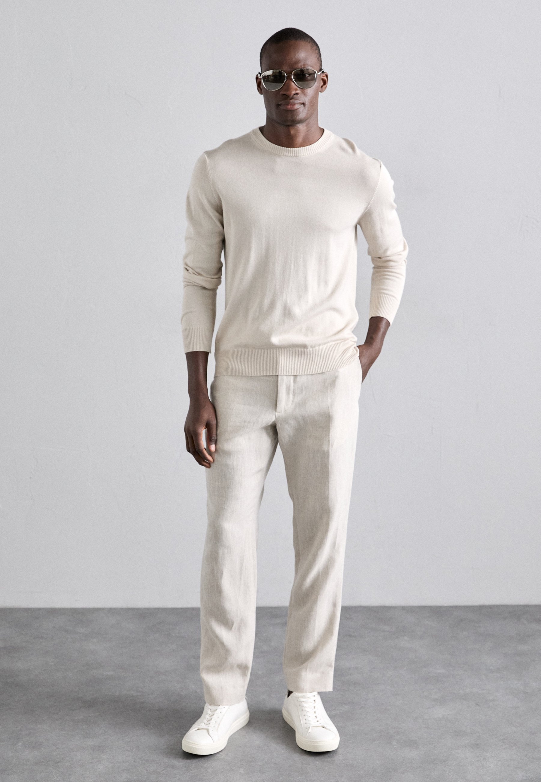 J.LINDEBERG SOREN DRAPE PANTS - Broek - moonbeam