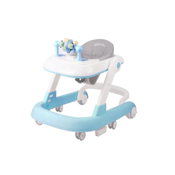 XUANYU -Trotteur Bébé Pliable Évolutif 4 en 1 -  Avce Musique - Scénarios applicables (maison/extérieur/cadeau) - Bleu