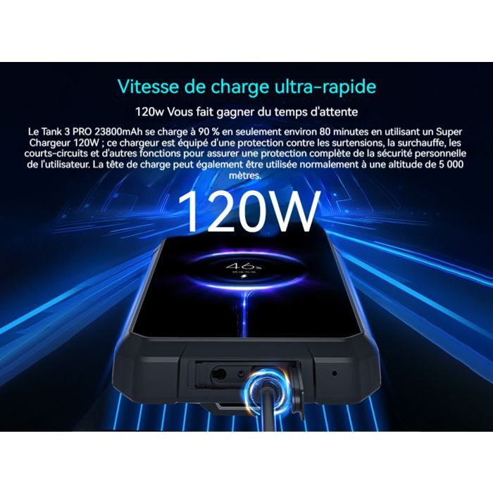 TANK 3 PRO – Smartphone robusto com uma enorme bateria de 23800mAh, projetor integrado e carregamento rápido de 120W.