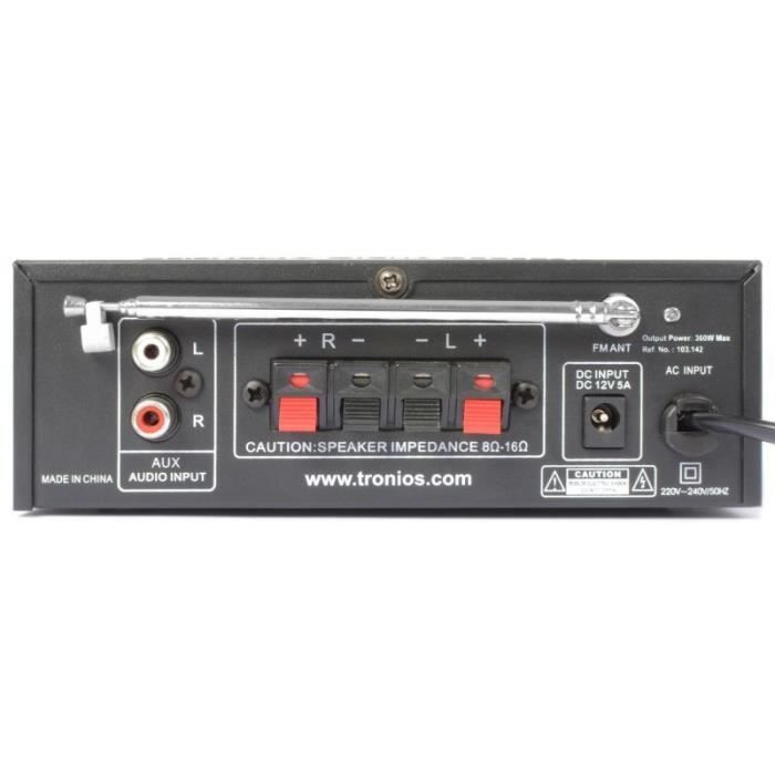 Caixas acústicas Vonyx SL6 com amplificador AV-360 e cabos.