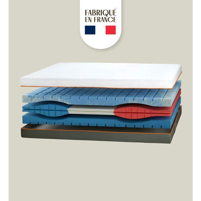 Matelas Français Réversible - 80x200 - Moelleux ou Tonique - Compatible Literie Relaxation - Matelas 4 saisons - Dormez Français