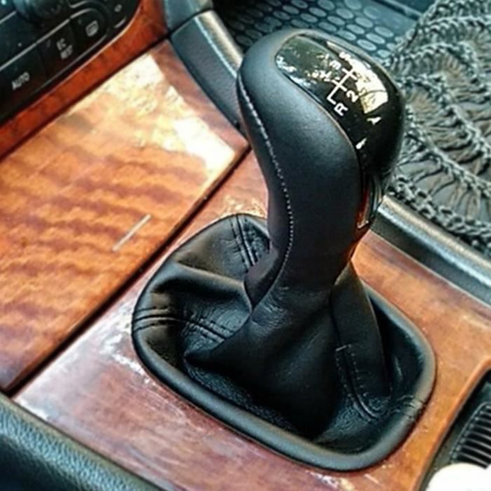 Pomo de palanca de cambios Qiilu de 6 velocidades y funda para palanca de cambios para Mercedes Benz Clase C W203 S203