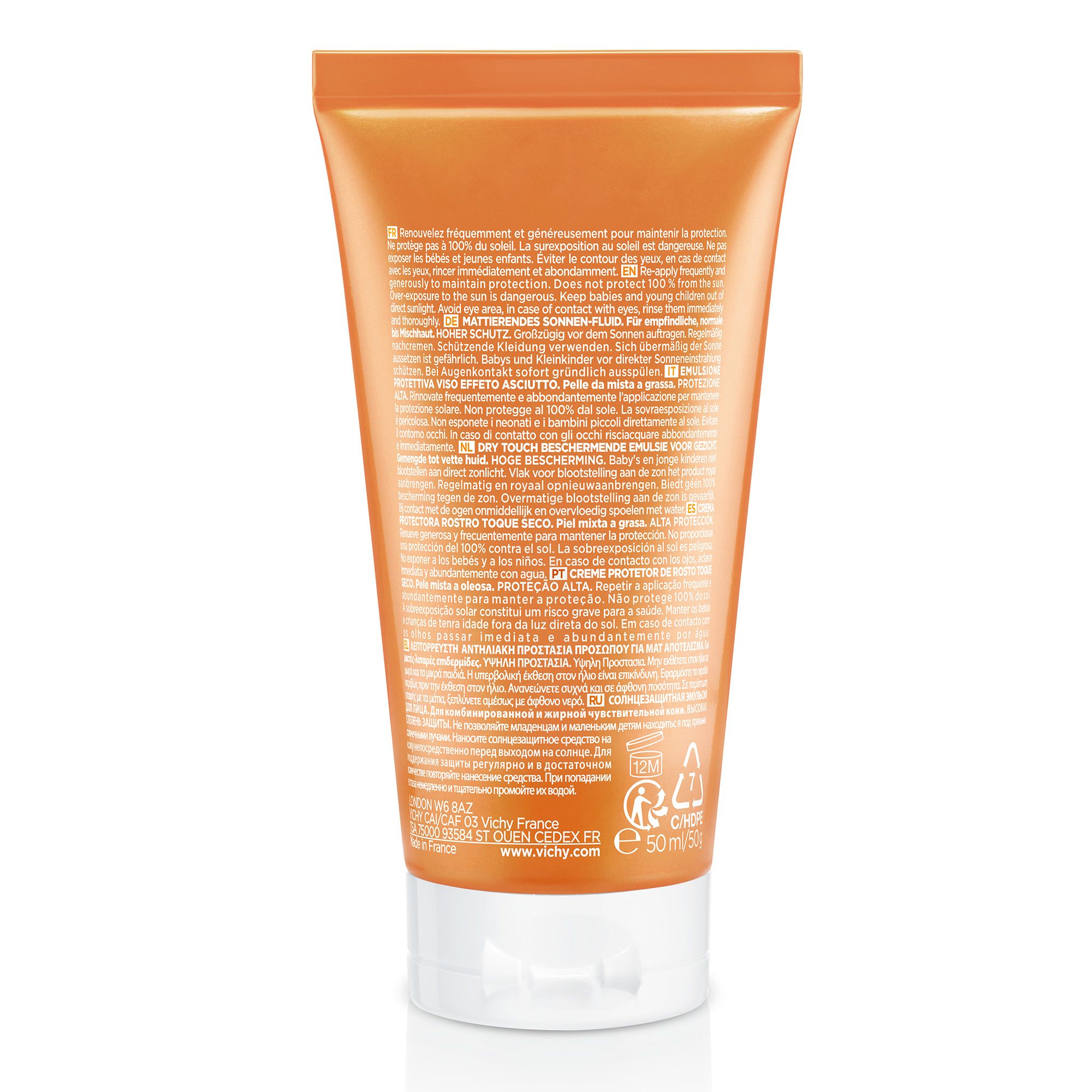 Capital Soleil SPF50 emulzia na tvár, suchý finish Ochrana pred slnkom v lekárni
