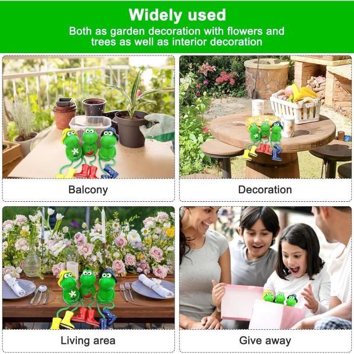 Grenouille Décoration de Jardin,3 pcs Statue de Jardin Grenouille,Figurine Grenouille en Résine,Mini Bassin Pot de Jardin Balcon