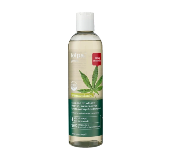 TOŁPA GREEN WZMACNIANIE SZAMPON DO WŁOSÓW SŁABYCH, ZNISZCZONYCH I POZBAWONYCH WITALNOŚCI 300ML