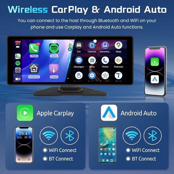 Radio portátil para coche de 10,26