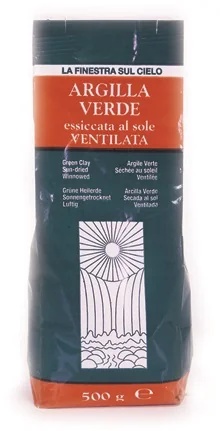 FENÊTRE VERS LE CIEL Argile verte ventilée Fenêtre vers le ciel 500 g Séchée au soleil
