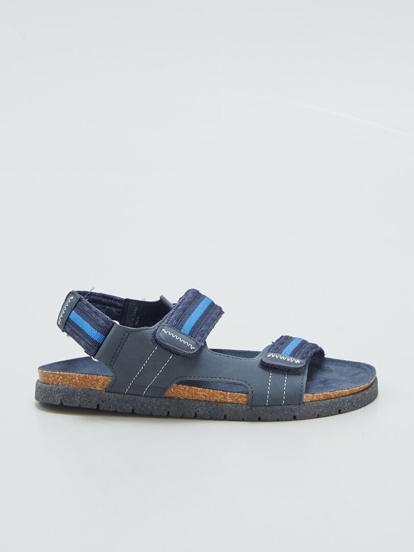 Sandálias de caminhada com fecho de velcro - AZUL