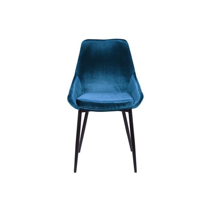 Chaises MASURIE - Velours - Bleu nuit - VENTE-UNIQUE - Contemporain - Design