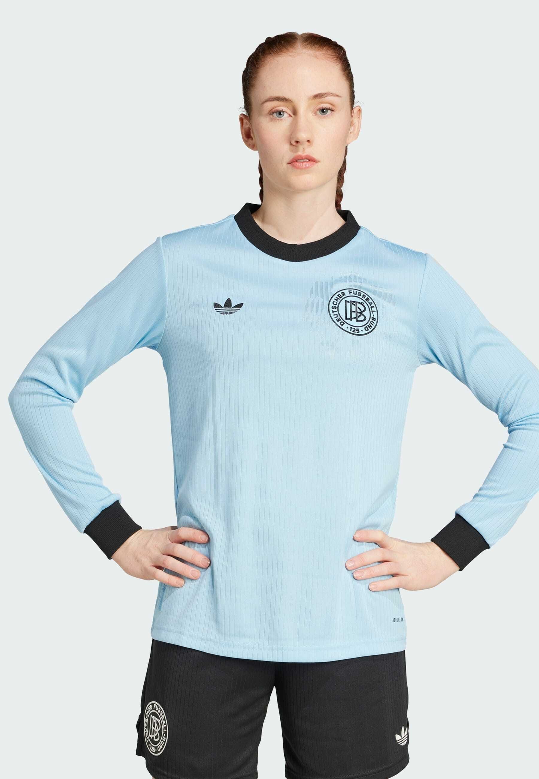 adidas Originals DEUTSCHLAND DFB 125 ANNIVERSARY - Top met lange mouwen - lichtblauw zwart