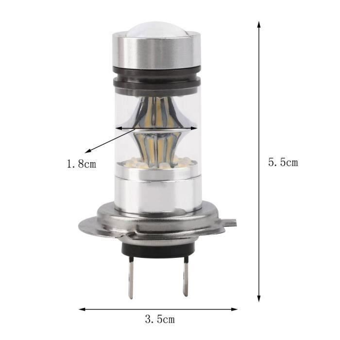 2 bombillas H7 de 20 LED y 100 W para coche (bombillas usadas)