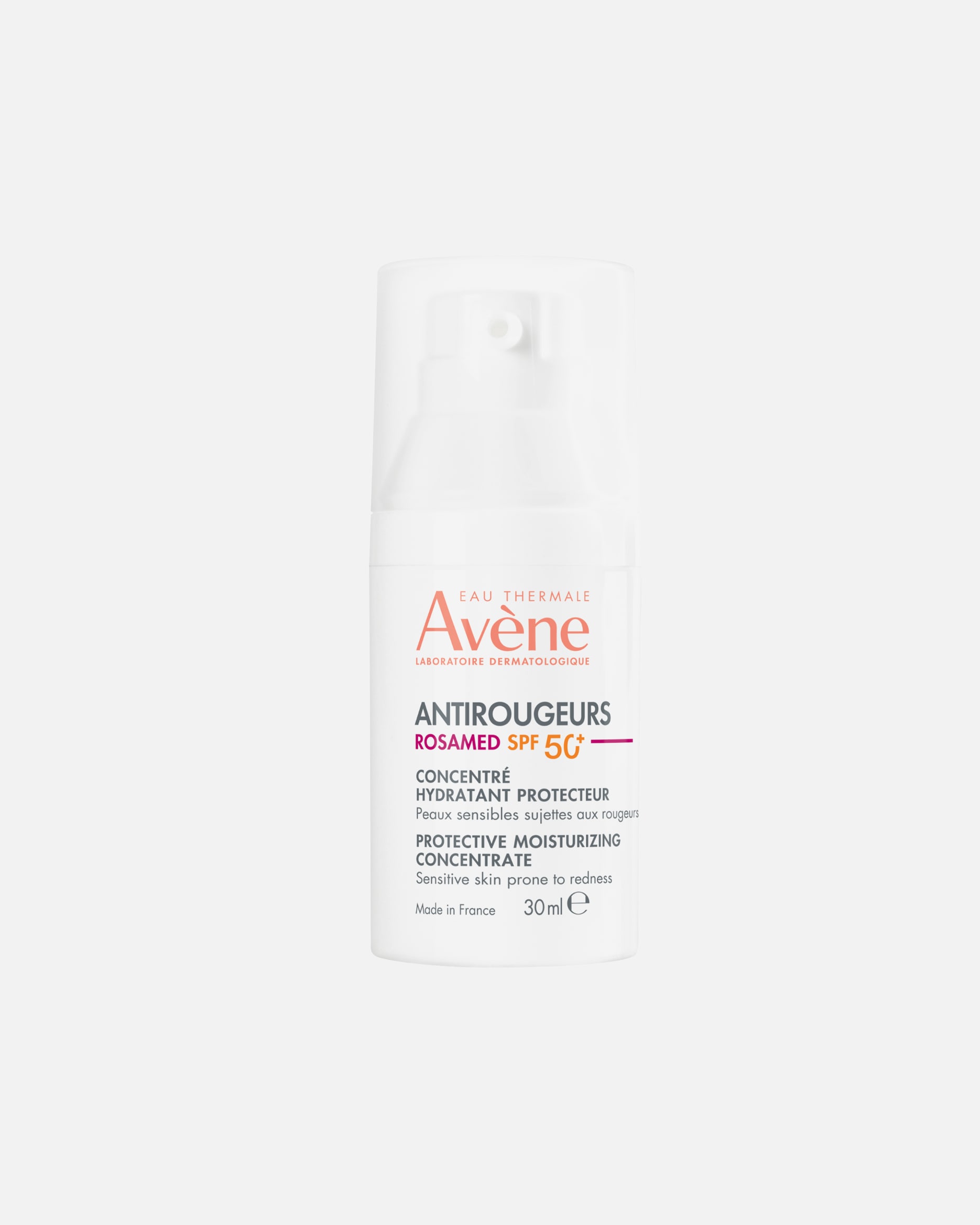 Loción facial hidratante protectora Avène Rosamed Antirougeurs con FPS 50+ - 30 ml