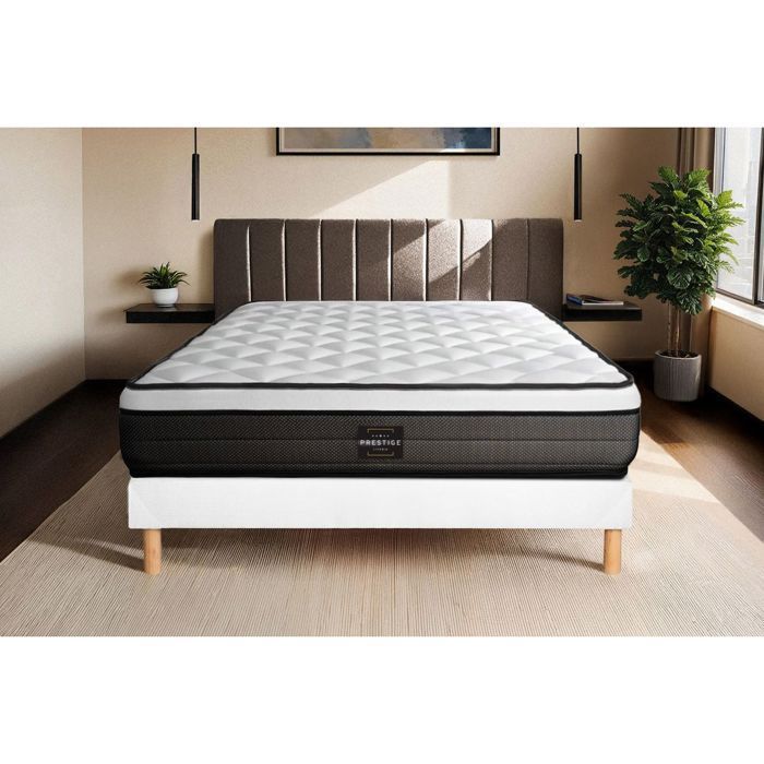 Juego de sofás cama de 120x200 cm con muelles ensacados y espuma viscoelástica de 5 zonas.