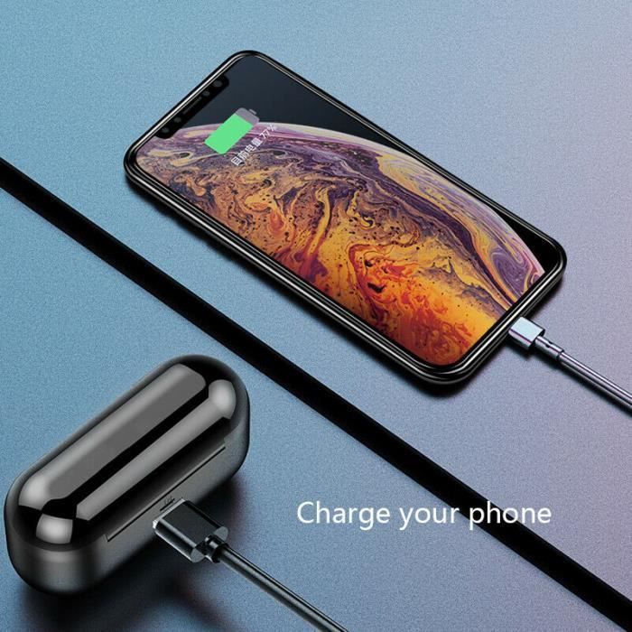 Fones de ouvido sem fio - ISONIX - Bluetooth V4.2 - Redução de ruído DSP - Intra-auriculares - Preto