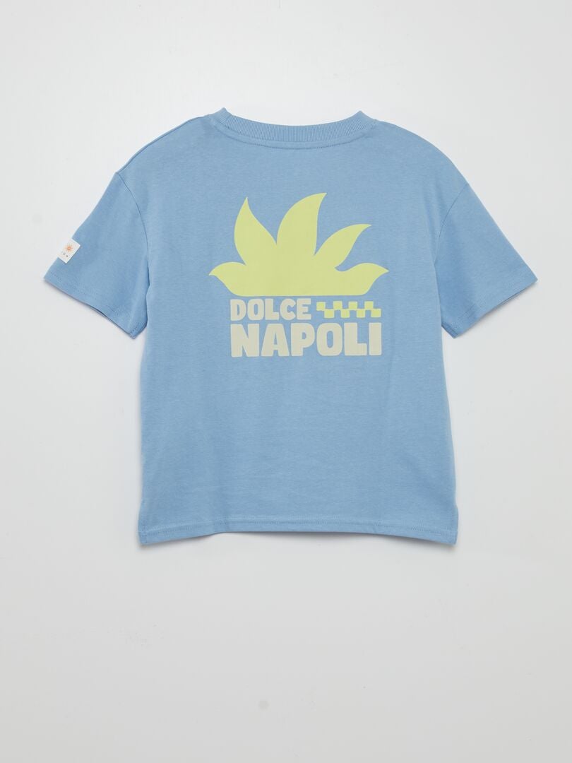 Camiseta folgada com estampa - Edição Grafik - AZUL