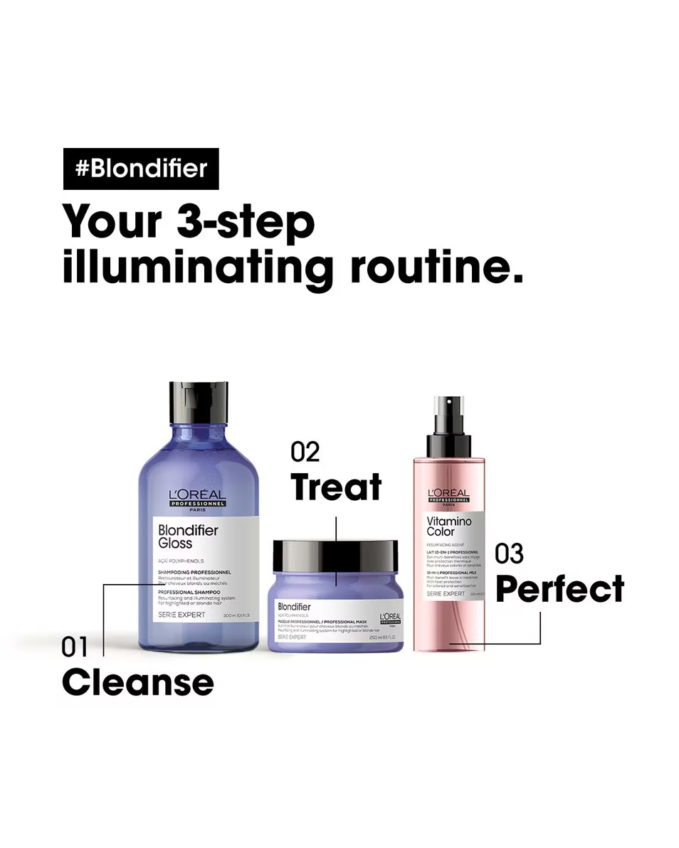 Șampon iluminator L'ORÉAL PROFESSIONNEL Serie Expert Blondifier pentru păr blond și șuvițe