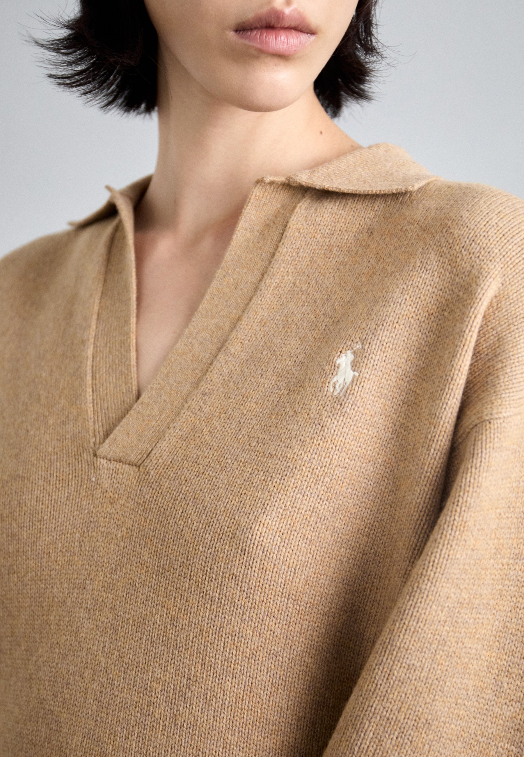 Polo Ralph Lauren SUKNELĖS - Megztinis - kolekcija camel melange