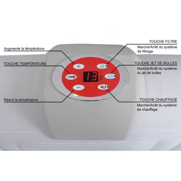 Inflatable Spa - Ospazia - Round Model - 6 Persons - Up to 40°C - Ready in 5 Minutes