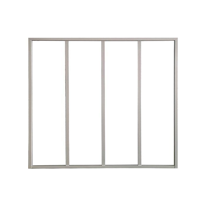 Techo de cristal de aluminio con recubrimiento en polvo, estilo taller - 120x105 cm - Blanco - BAYVIEW