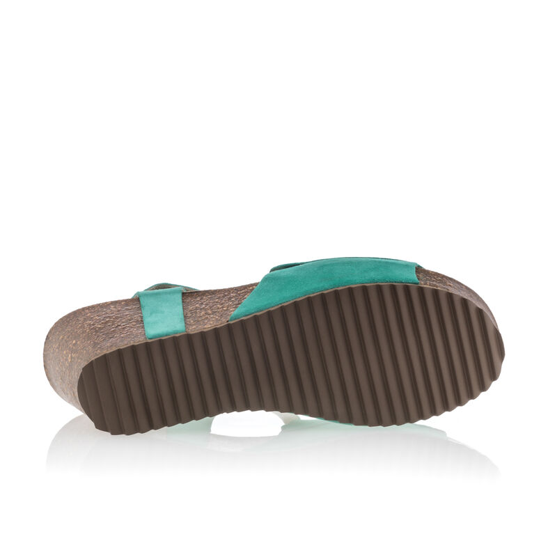 Gröna sandaler / skor med öppen tå för kvinnor